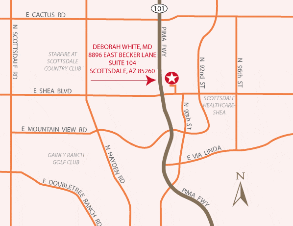 Scottsdale Arizona Plastic Surgery Map